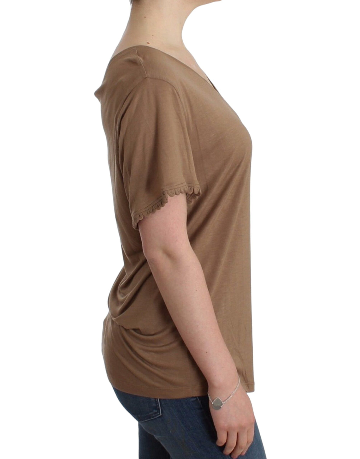 Brown John Galliano short-sleeved T-shirt in rayon