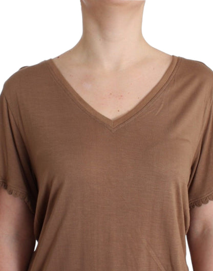 Brown John Galliano short-sleeved T-shirt in rayon
