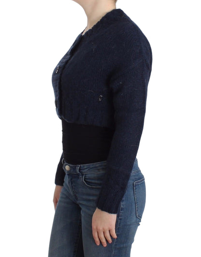 Blue John Galliano cropped cardigan in acrylic and mohair