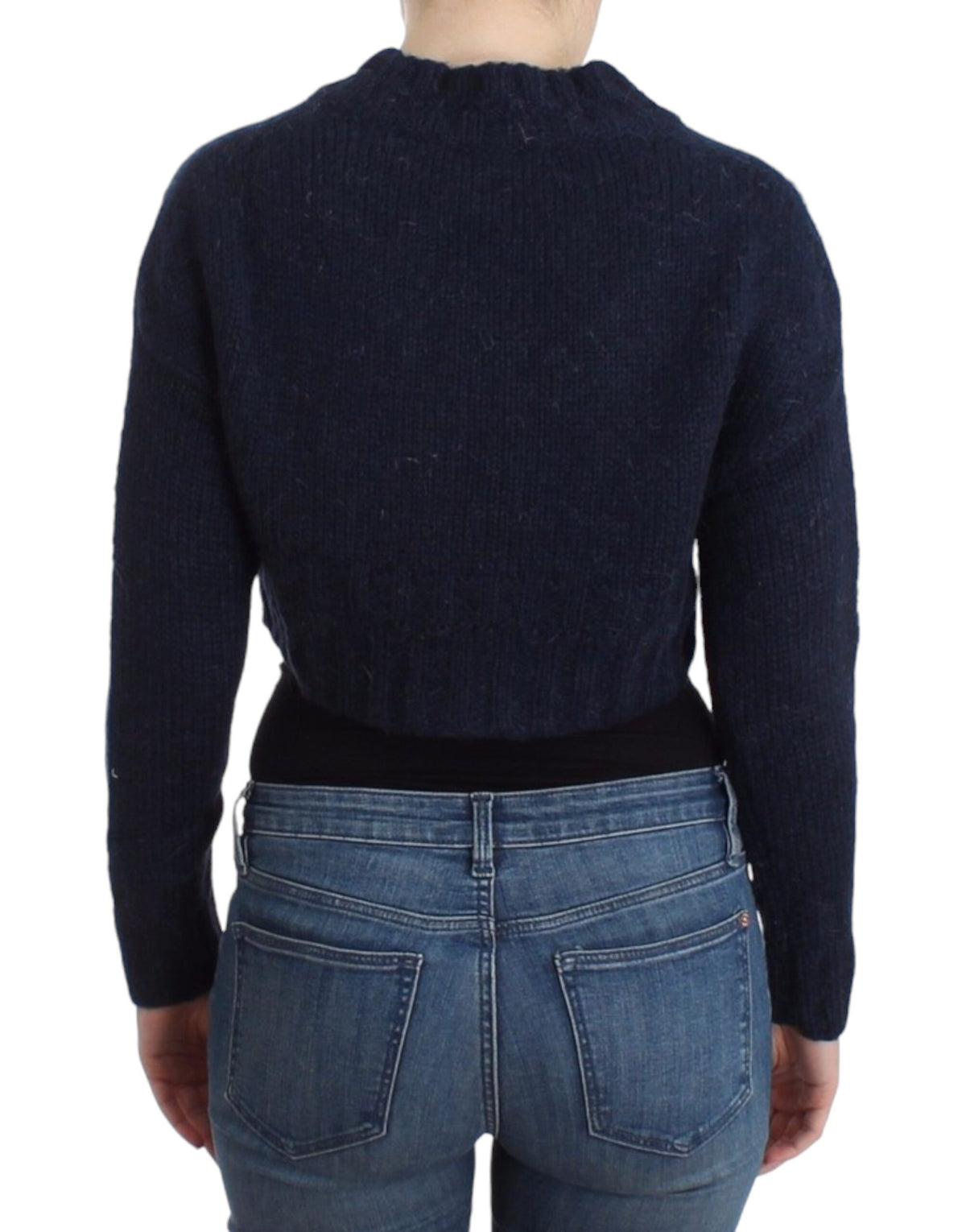 Blue John Galliano cropped cardigan in acrylic and mohair