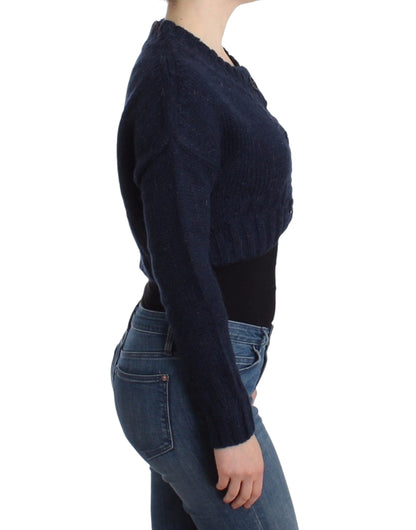Blue John Galliano cropped cardigan in acrylic and mohair