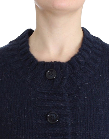 Blue John Galliano cropped cardigan in acrylic and mohair