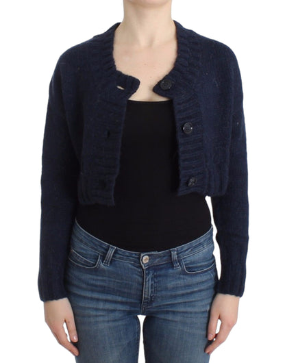 Blue John Galliano cropped cardigan in acrylic and mohair