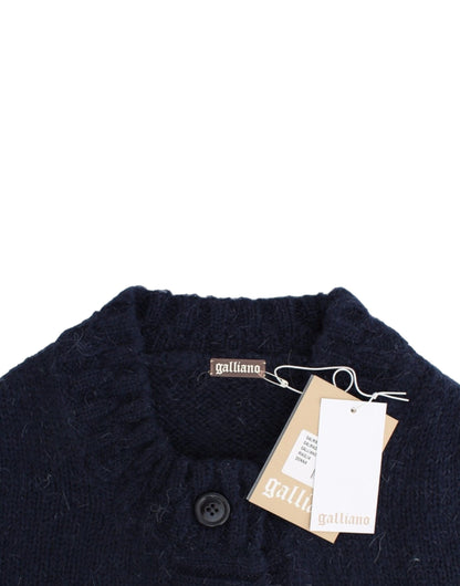 Blue John Galliano cropped cardigan in acrylic and mohair