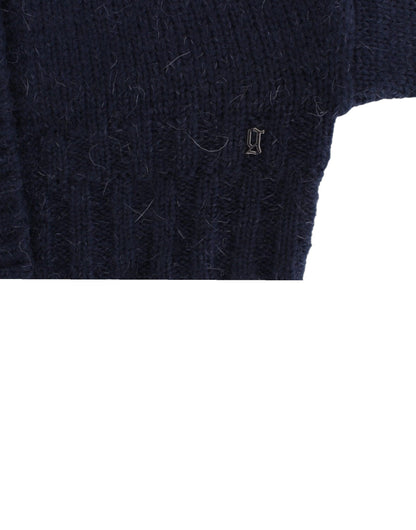Blue John Galliano cropped cardigan in acrylic and mohair