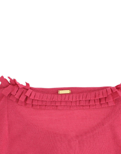 John Galliano pink wool cardigan