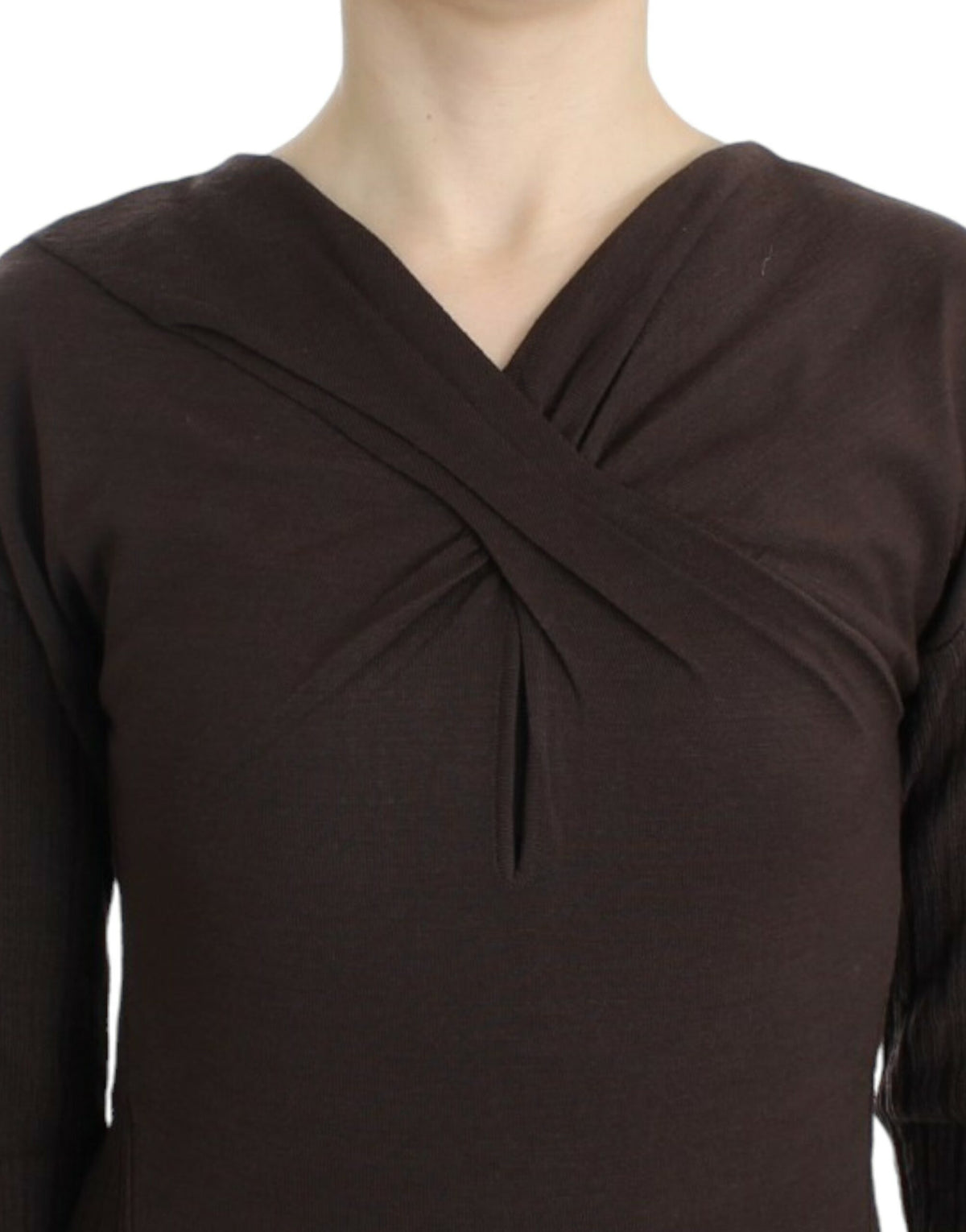 Class Roberto Cavalli brown virgin wool knitted sweater