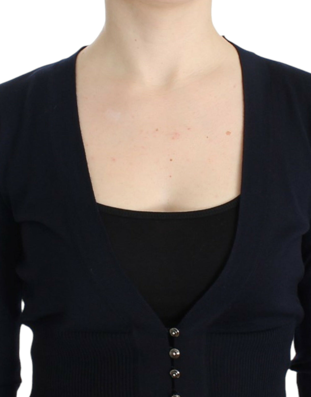Black Class Roberto Cavalli cropped cardigan in virgin wool
