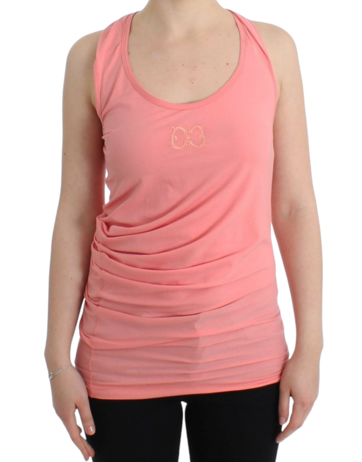 Class Roberto Cavalli pink cotton and elastane tank top