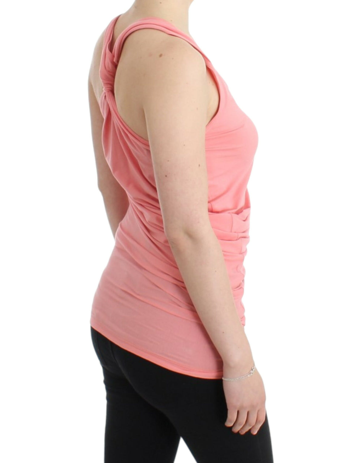 Class Roberto Cavalli pink cotton and elastane tank top