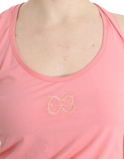 Class Roberto Cavalli pink cotton and elastane tank top