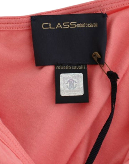 Class Roberto Cavalli pink cotton and elastane tank top