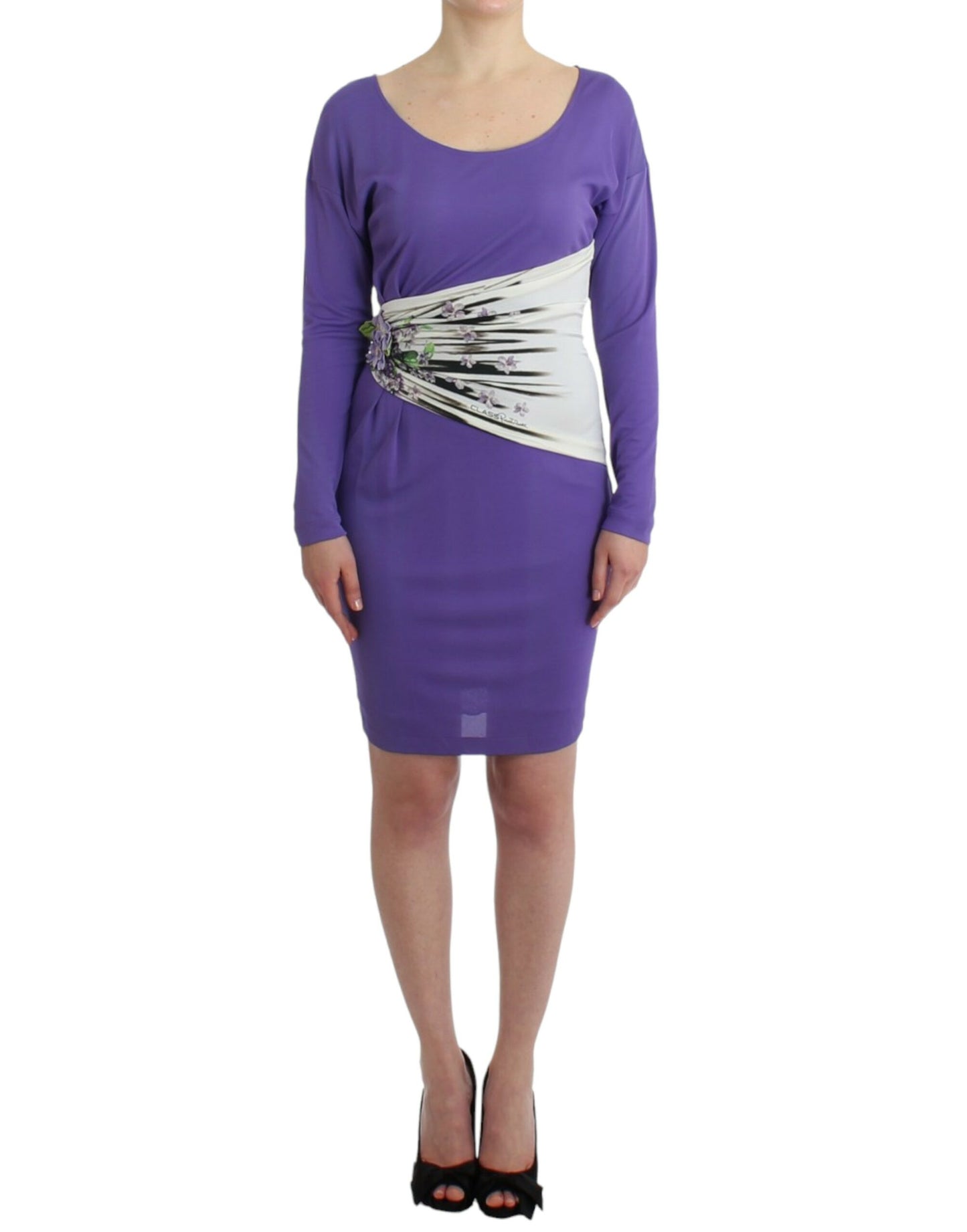 Cavalli Purple long-sleeved dress
