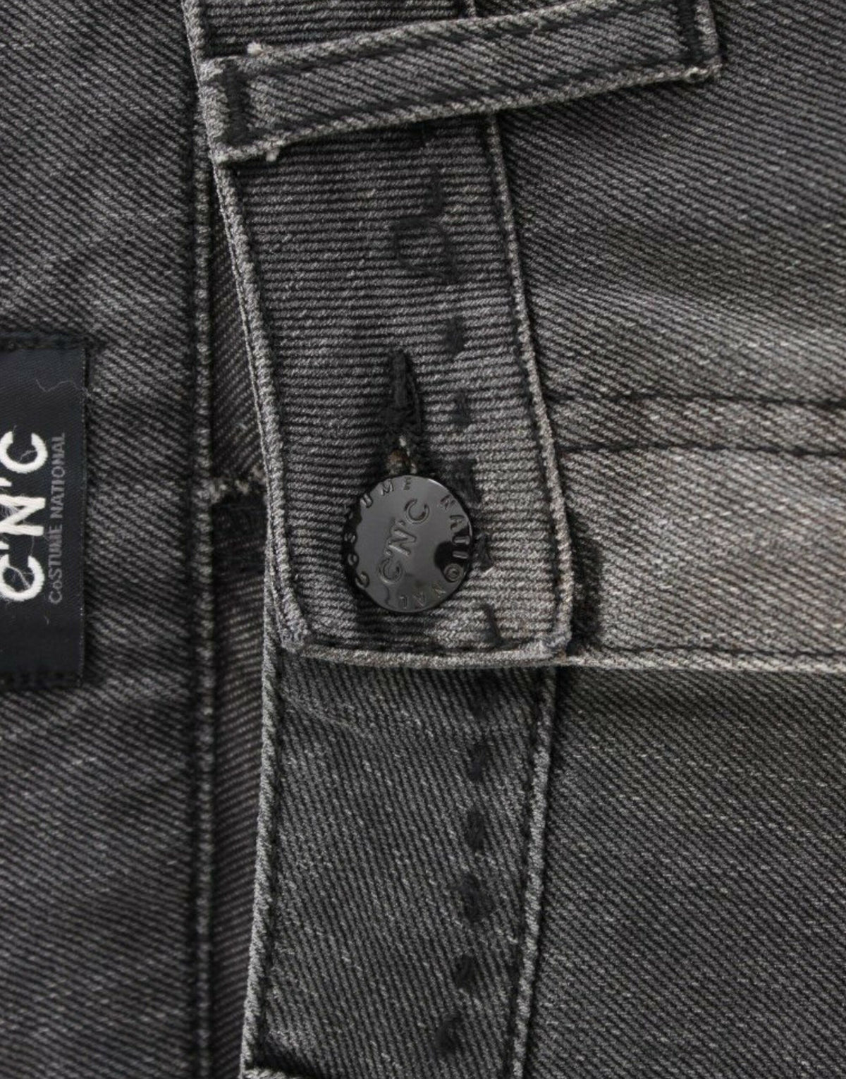 Gray C’N’C Costume National straight leg jeans in cotton and elastane