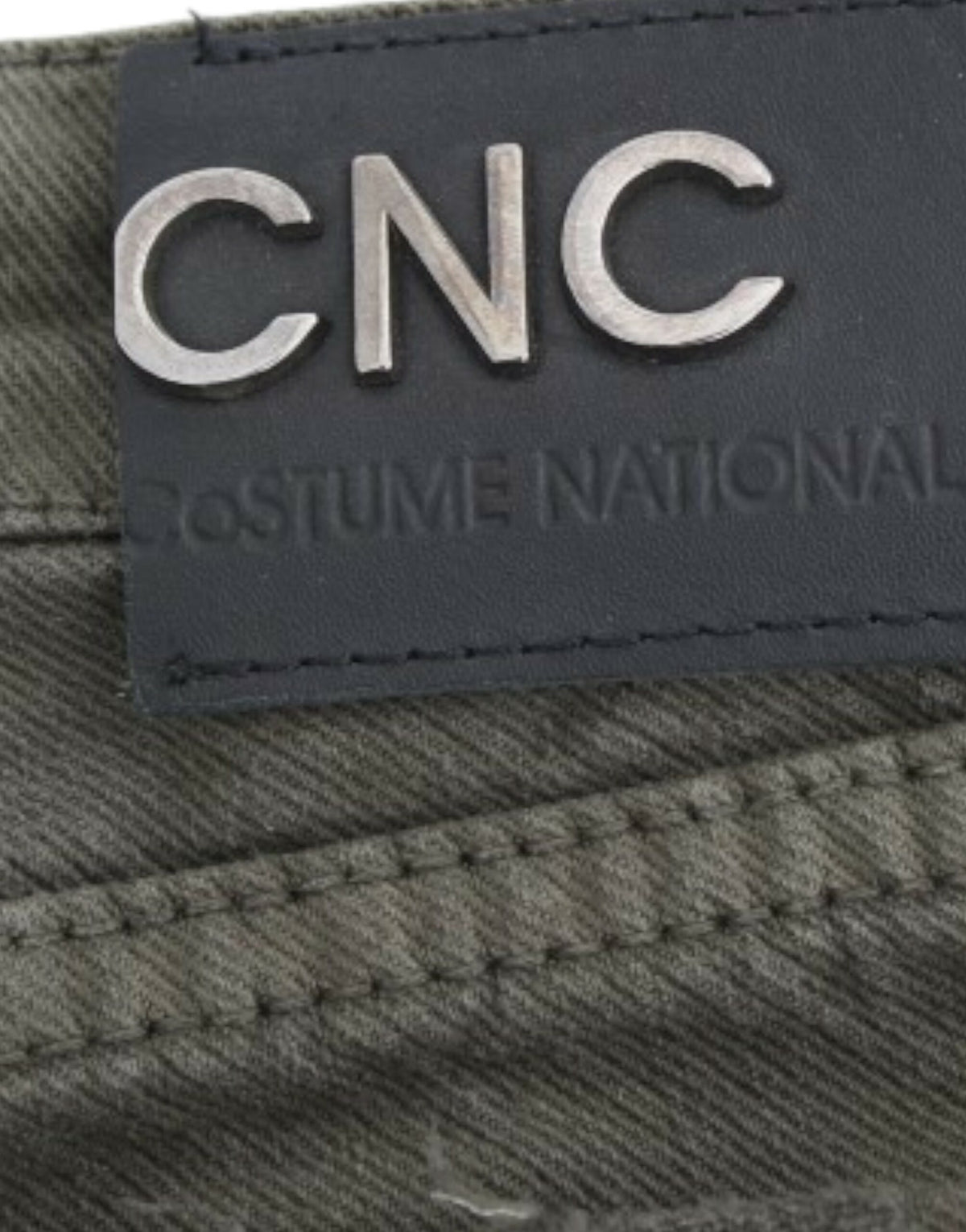 Green Costume National C’N’C jeans in cotton and elastane
