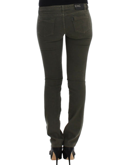 Green Costume National C’N’C jeans in cotton and elastane
