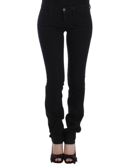 Black C’N’C Costume National straight leg jeans in cotton and elastane