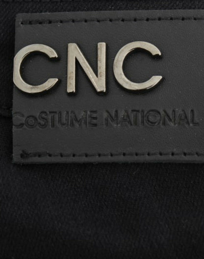 Black C’N’C Costume National straight leg jeans in cotton and elastane