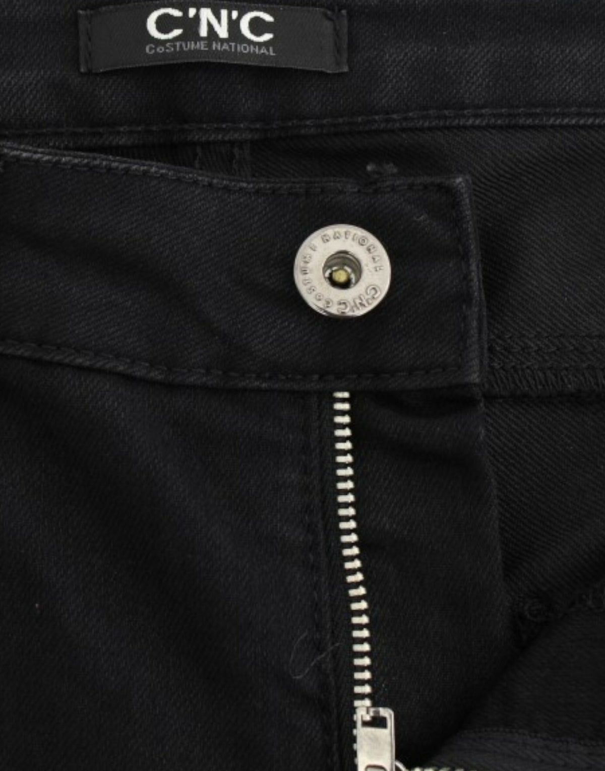 Black C’N’C Costume National straight leg jeans in cotton and elastane