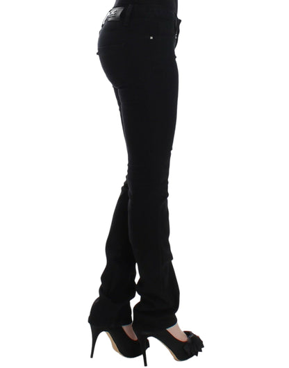 Black C’N’C Costume National straight leg jeans in cotton and elastane