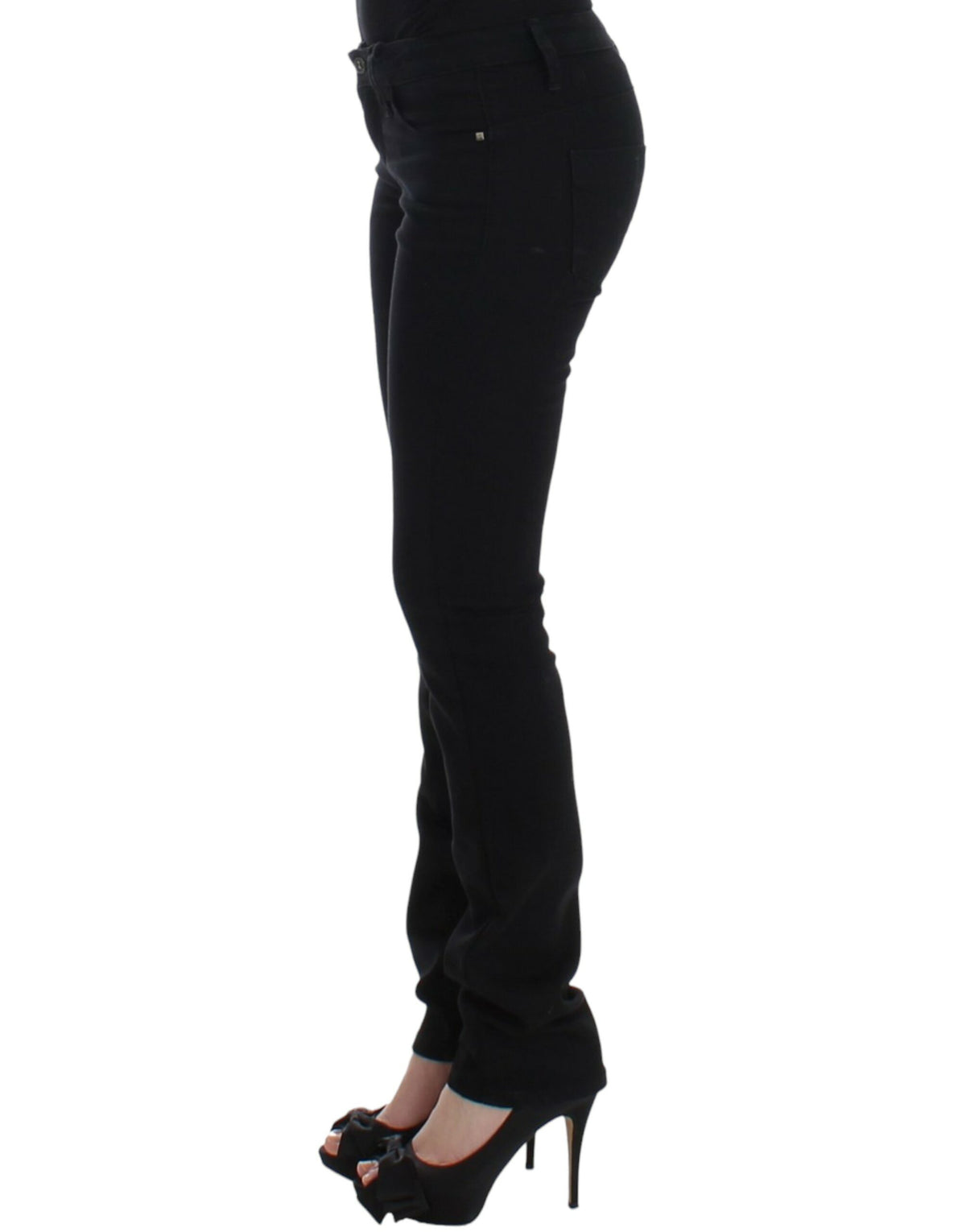 Black C’N’C Costume National straight leg jeans in cotton and elastane