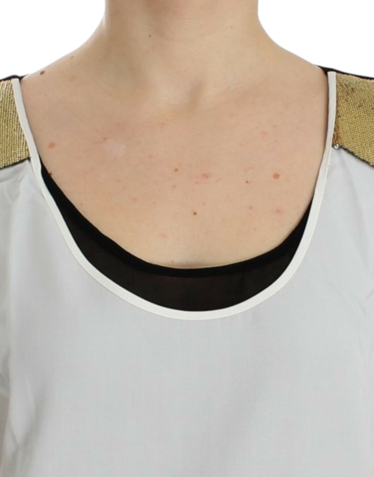 C’N’C Costume National white sleeveless top in lyocell