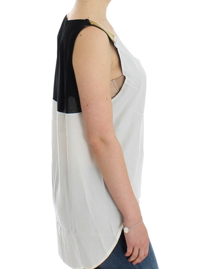 C’N’C Costume National white sleeveless top in lyocell