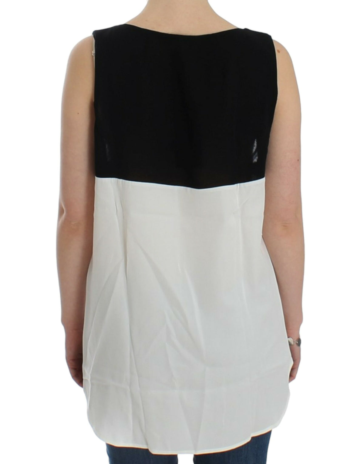 C’N’C Costume National white sleeveless top in lyocell