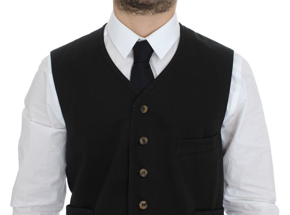 Dolce & Gabbana Single-Breasted Vest – Black