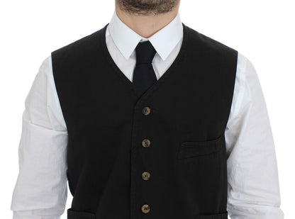 Dolce & Gabbana Single-Breasted Vest – Black