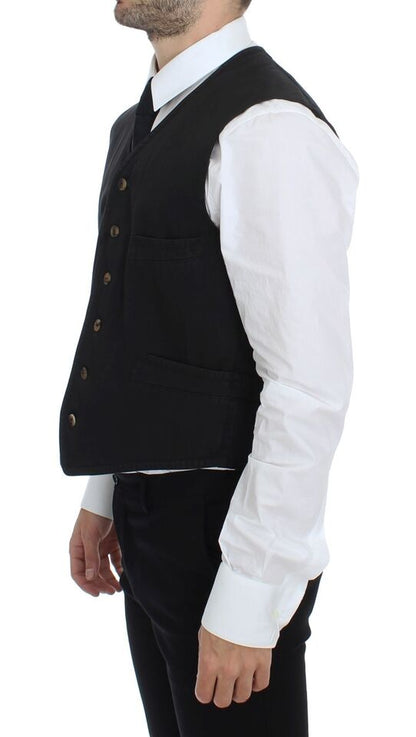 Dolce & Gabbana Single-Breasted Vest – Black