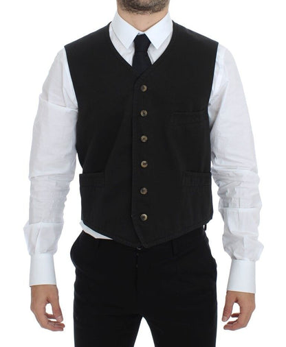 Dolce & Gabbana Single-Breasted Vest – Black