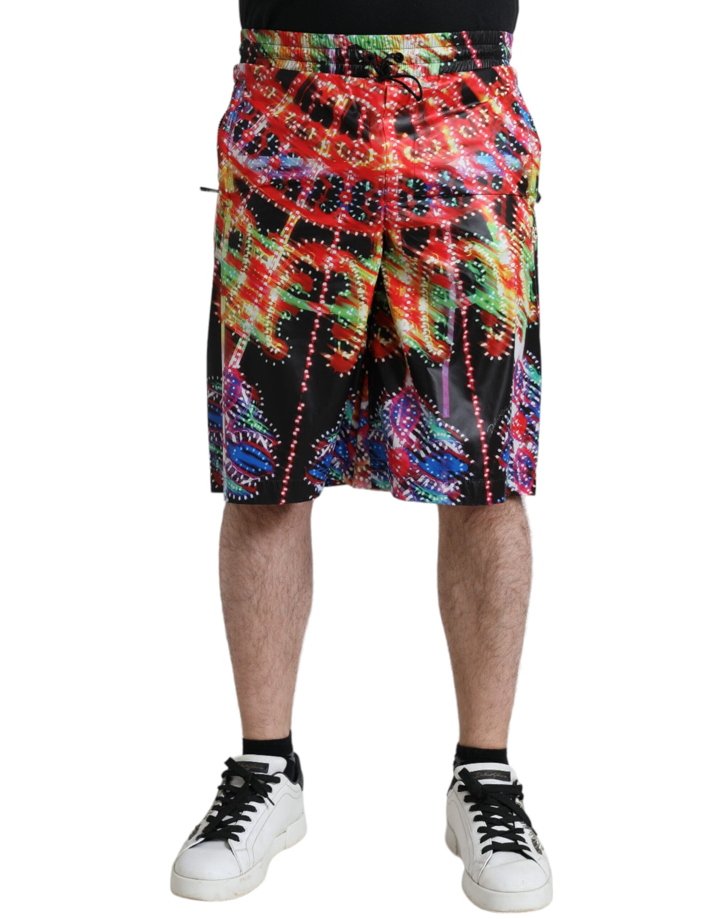 Dolce &amp; Gabbana Multicolor Luminaire Print Men's Bermuda Shorts