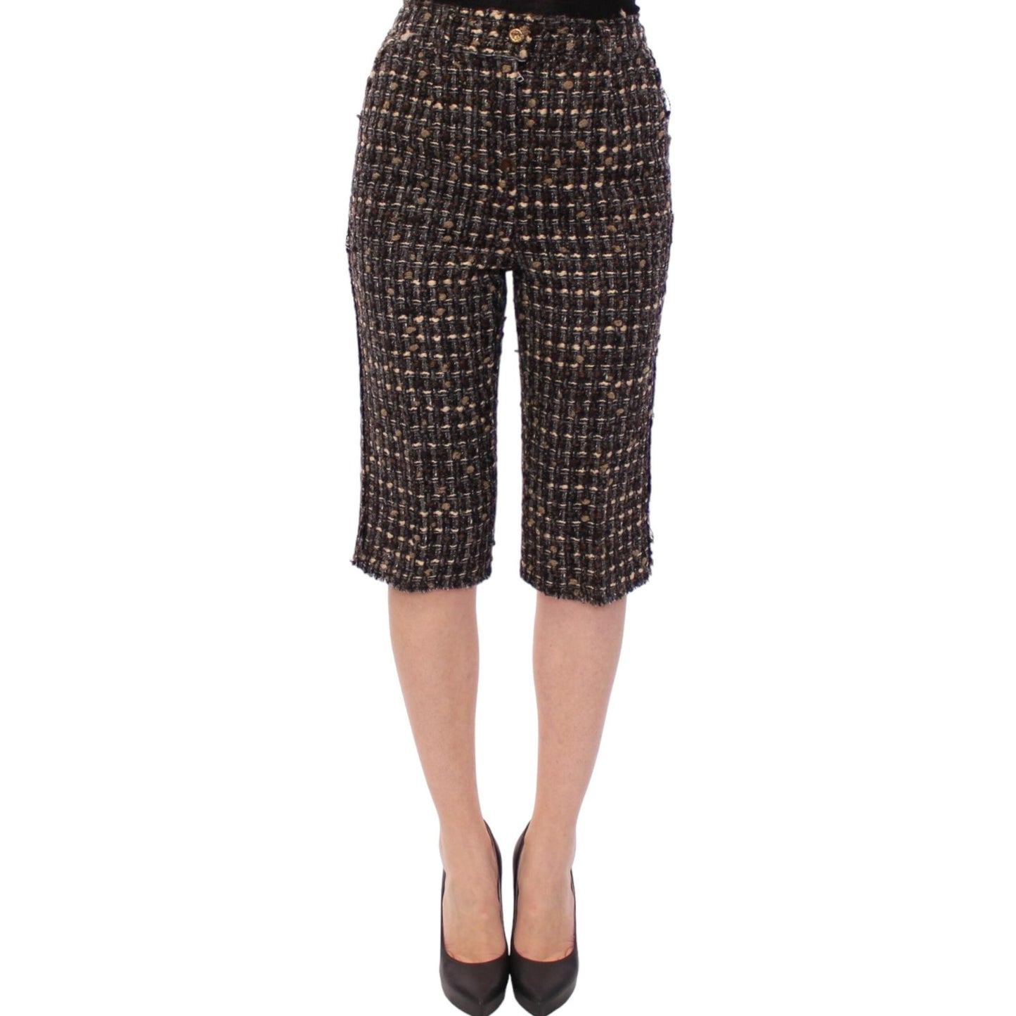 Dolce & Gabbana Multicolor Wool Shorts Pants