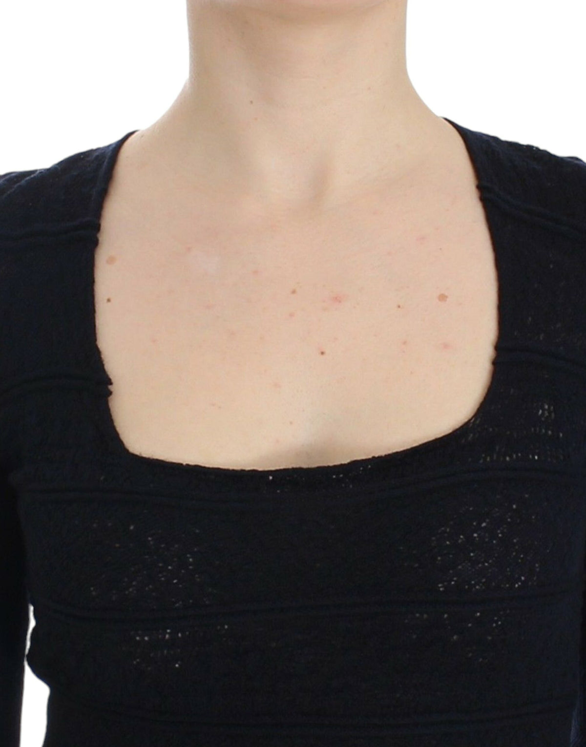 Ermanno Scervino blue knitted wool-blend sweater