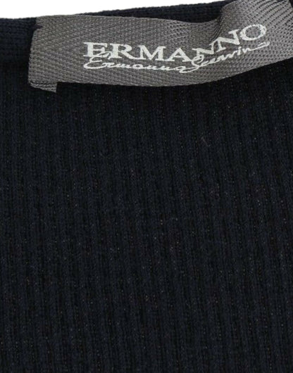 Ermanno Scervino blue knitted wool-blend sweater
