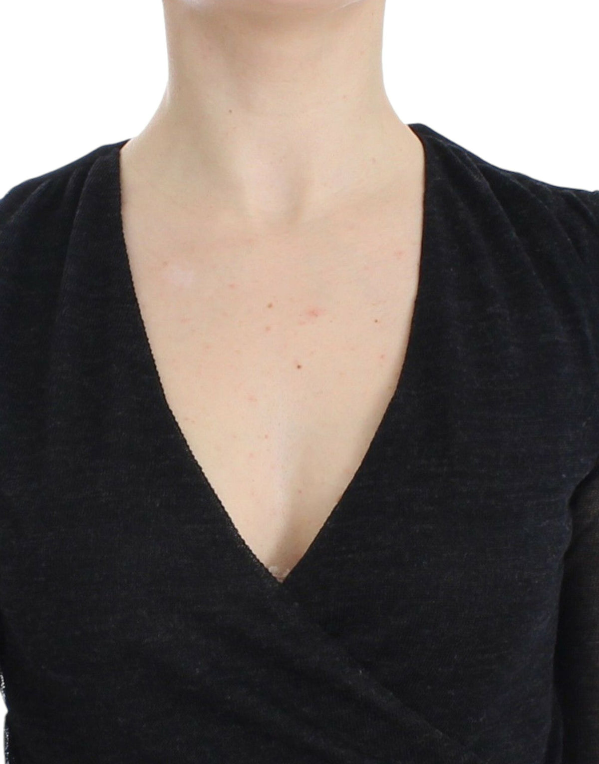 Ermanno Scervino black stretch wool-blend sweater
