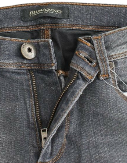 Ermanno Scervino gray cotton stretch jeans