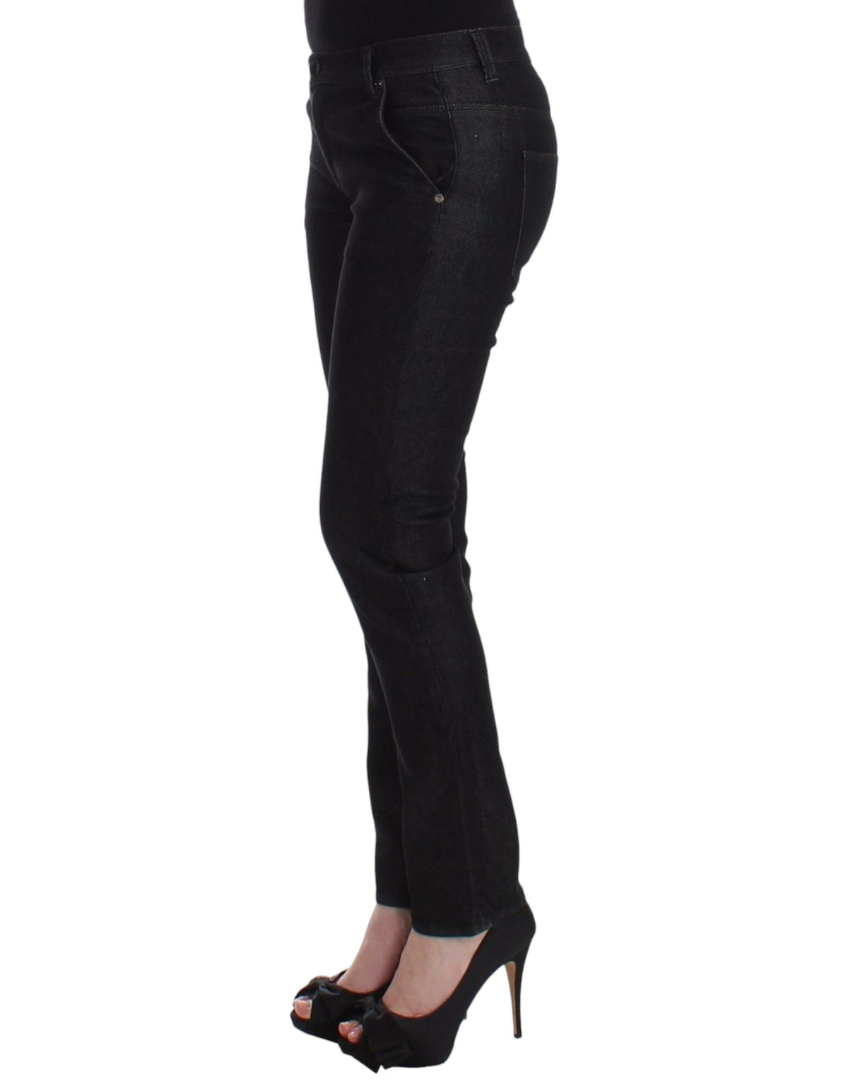 Ermanno Scervino black skinny jeans in cotton and polyester