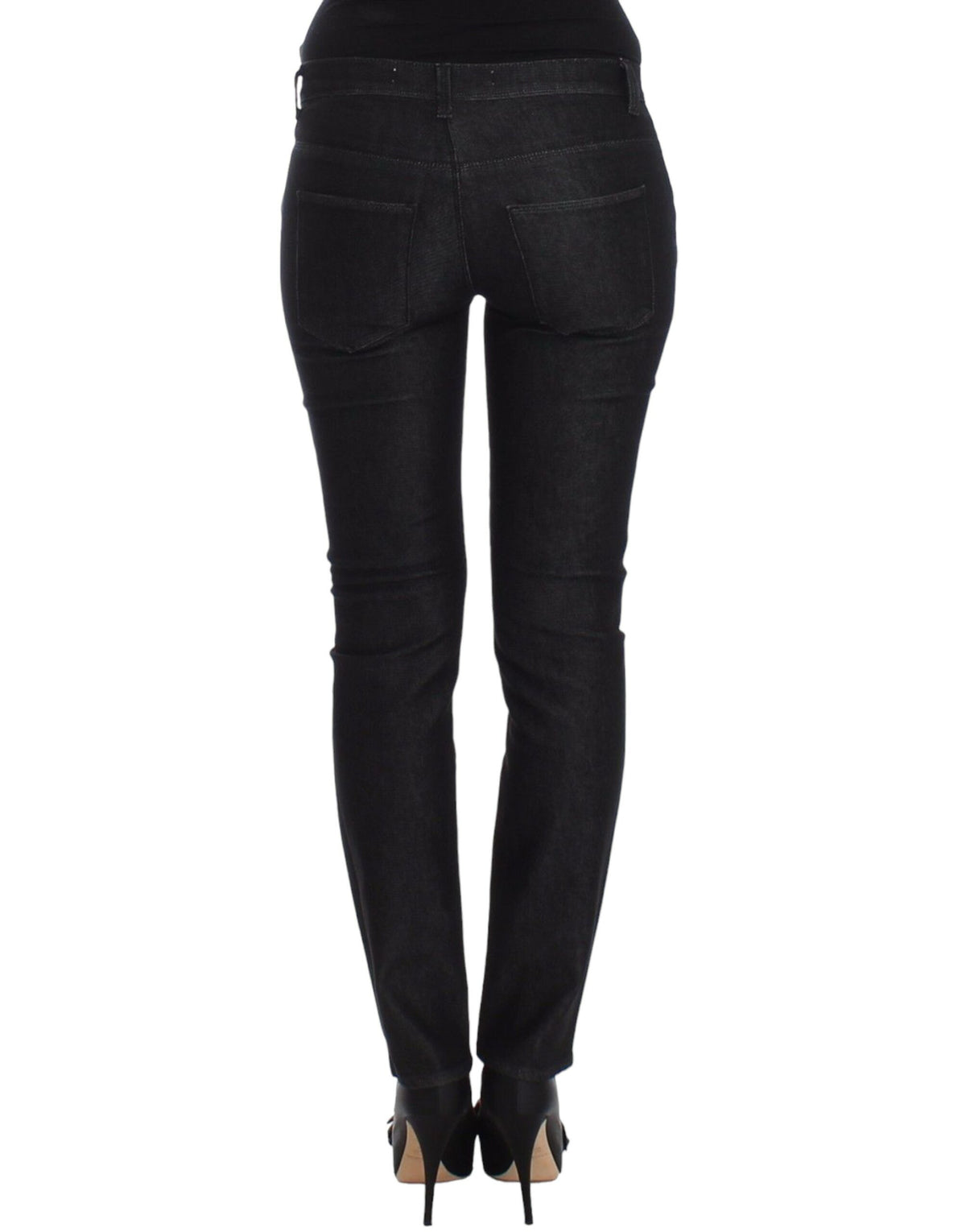 Ermanno Scervino black skinny jeans in cotton and polyester