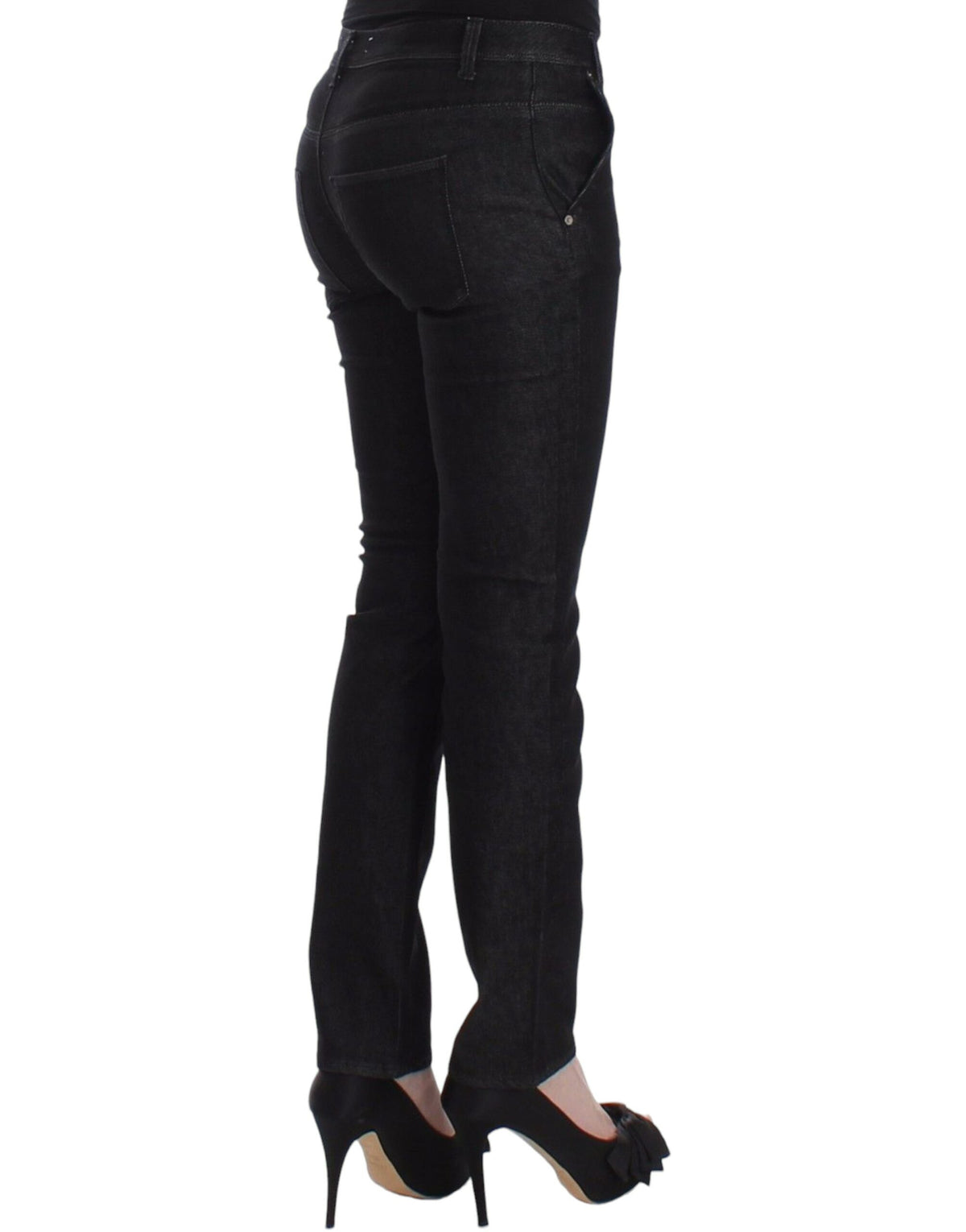 Ermanno Scervino black skinny jeans in cotton and polyester