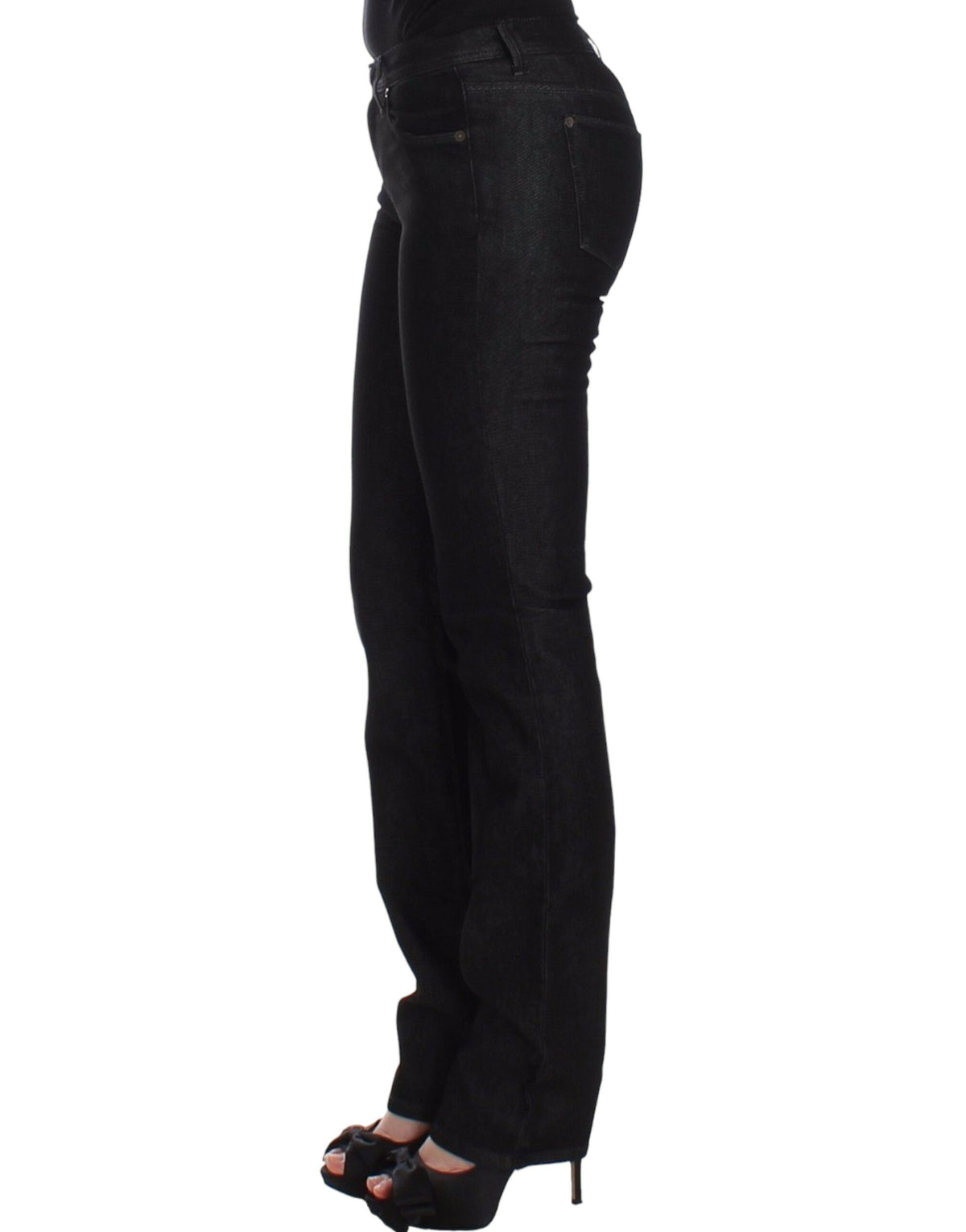 Ermanno Scervino black slim jeans in cotton and polyester