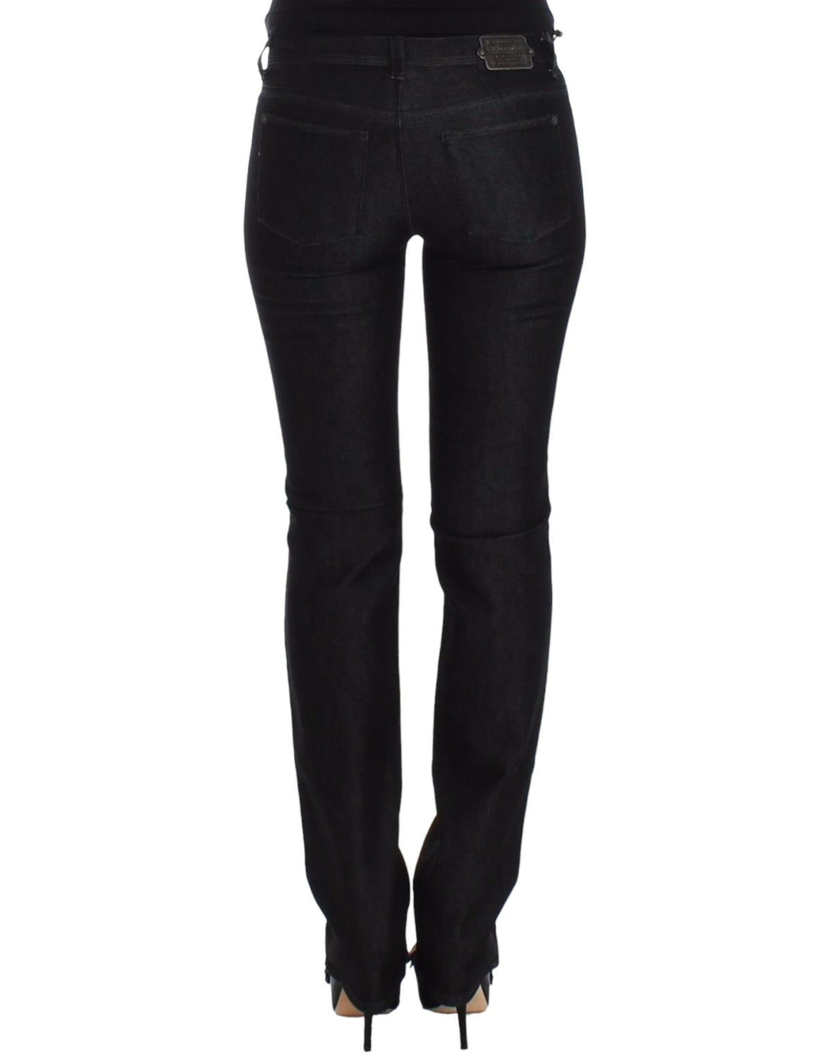 Ermanno Scervino black slim jeans in cotton and polyester
