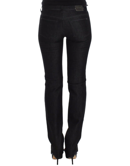 Ermanno Scervino black slim jeans in cotton and polyester