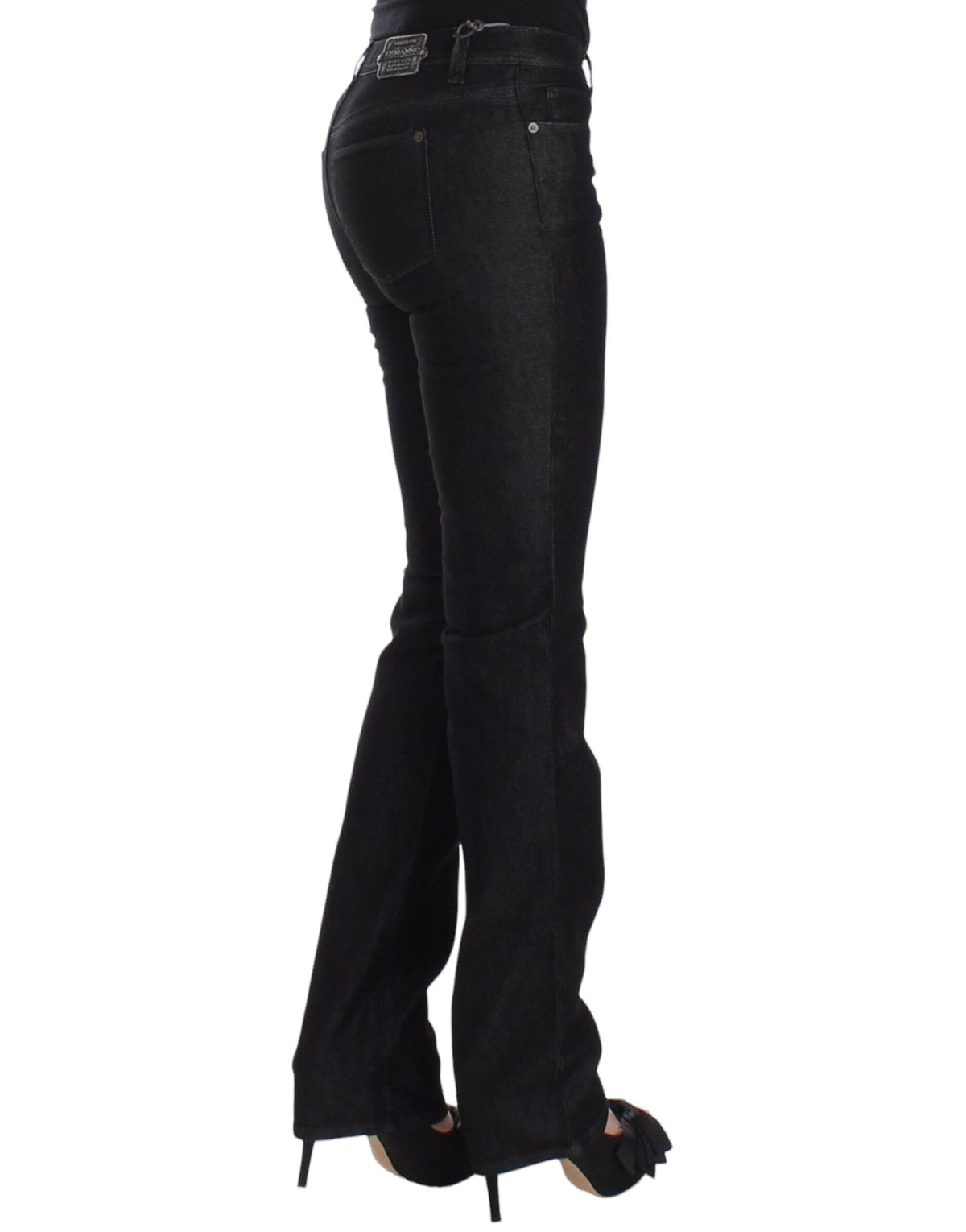 Ermanno Scervino black slim jeans in cotton and polyester