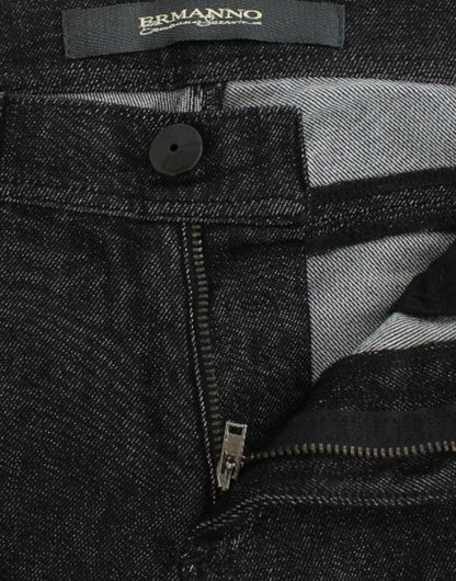 Ermanno Scervino black slim jeans in cotton and polyester