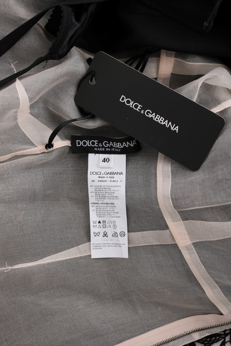 Black Dolce & Gabbana cotton silk maxi dress