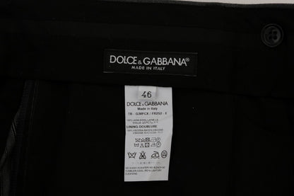 Dolce & Gabbana gray striped formal wool pants