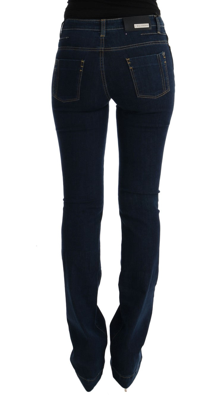 Blue CoSTUME NATIONAL C’N’C cotton bootcut flared jeans