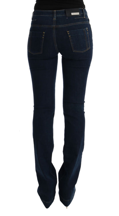 Blue CoSTUME NATIONAL C’N’C cotton bootcut flared jeans